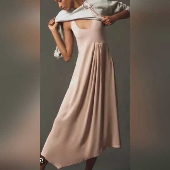 Anthropologie Dresses & Skirts - ANTHROPOLOGIE Gemini Twofer Satin Maxi Dress XS